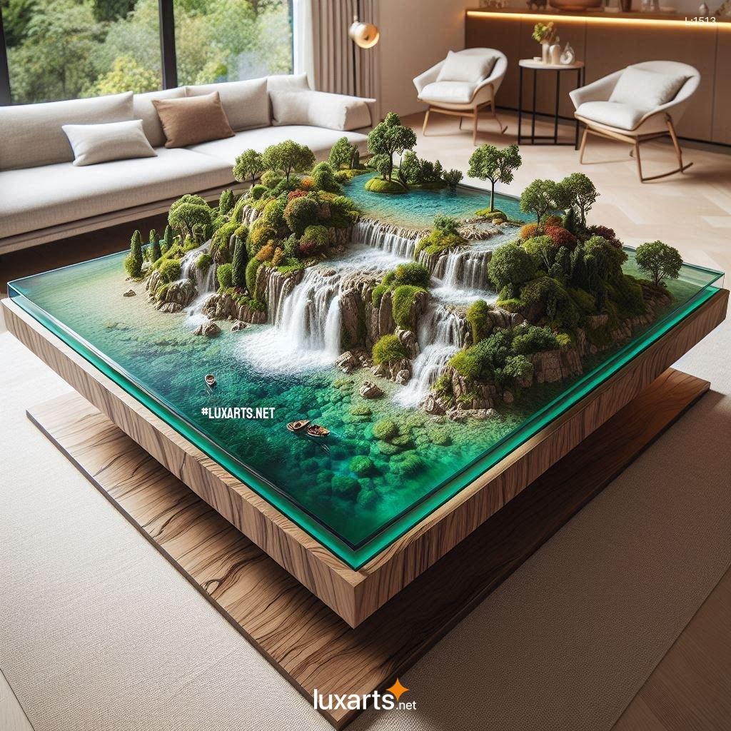 Tropical Island Waterfall Coffee Tables: Relax and Rejuvenate with Nature-Inspired Design tropical island waterfall coffee tables 9