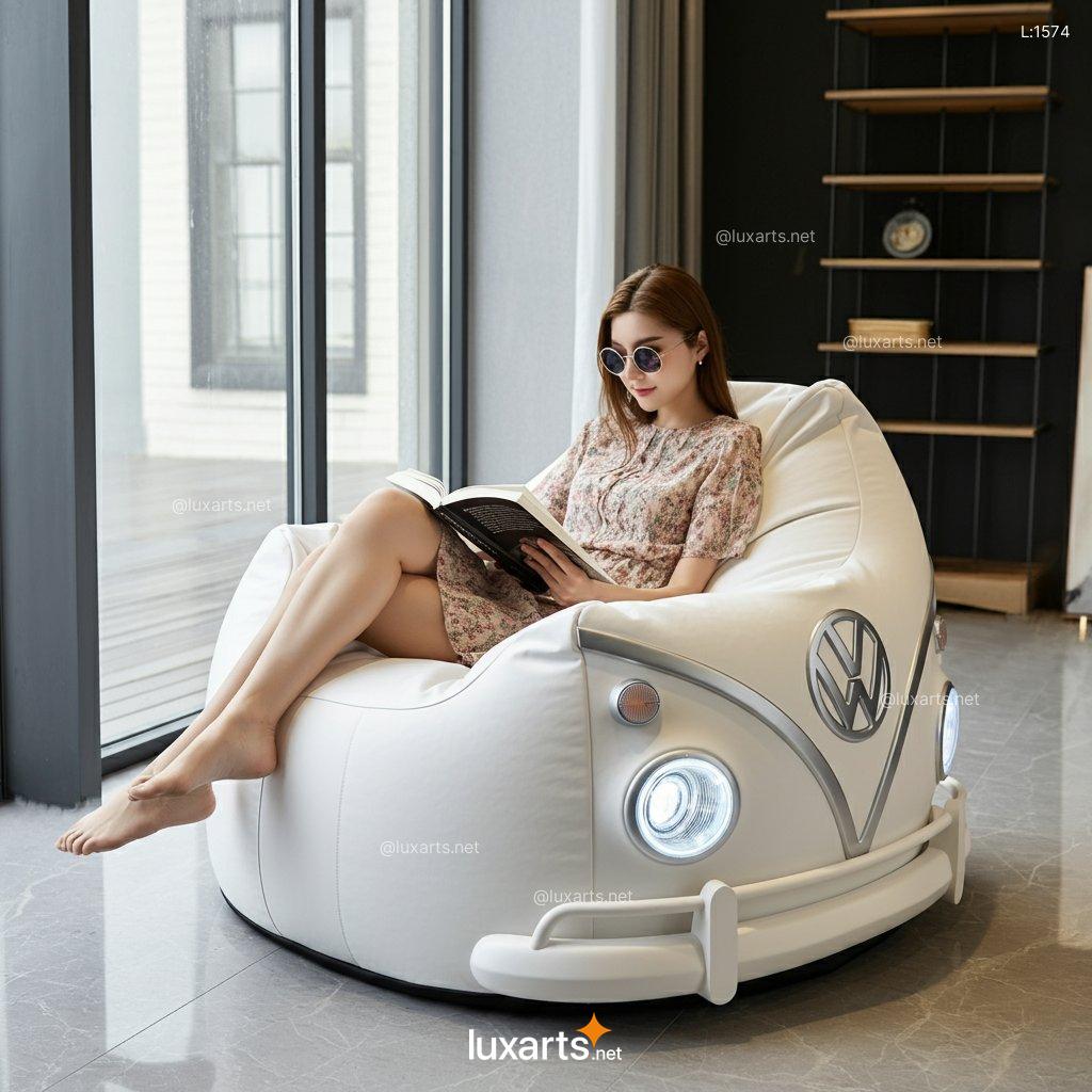 Indulge in Retro Relaxation with a Plush Volkswagen Bus Bean Bag volkswagen bus inspired bean bag chair 9