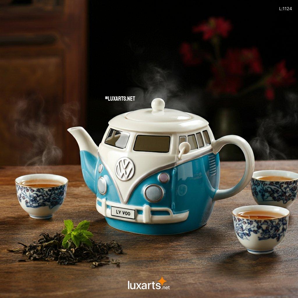 Indulge in Nostalgic Vibes with the Volkswagen Bus Shaped Teapot: A Groovy Kitchen Gadget volkswagen bus shaped teapot 4