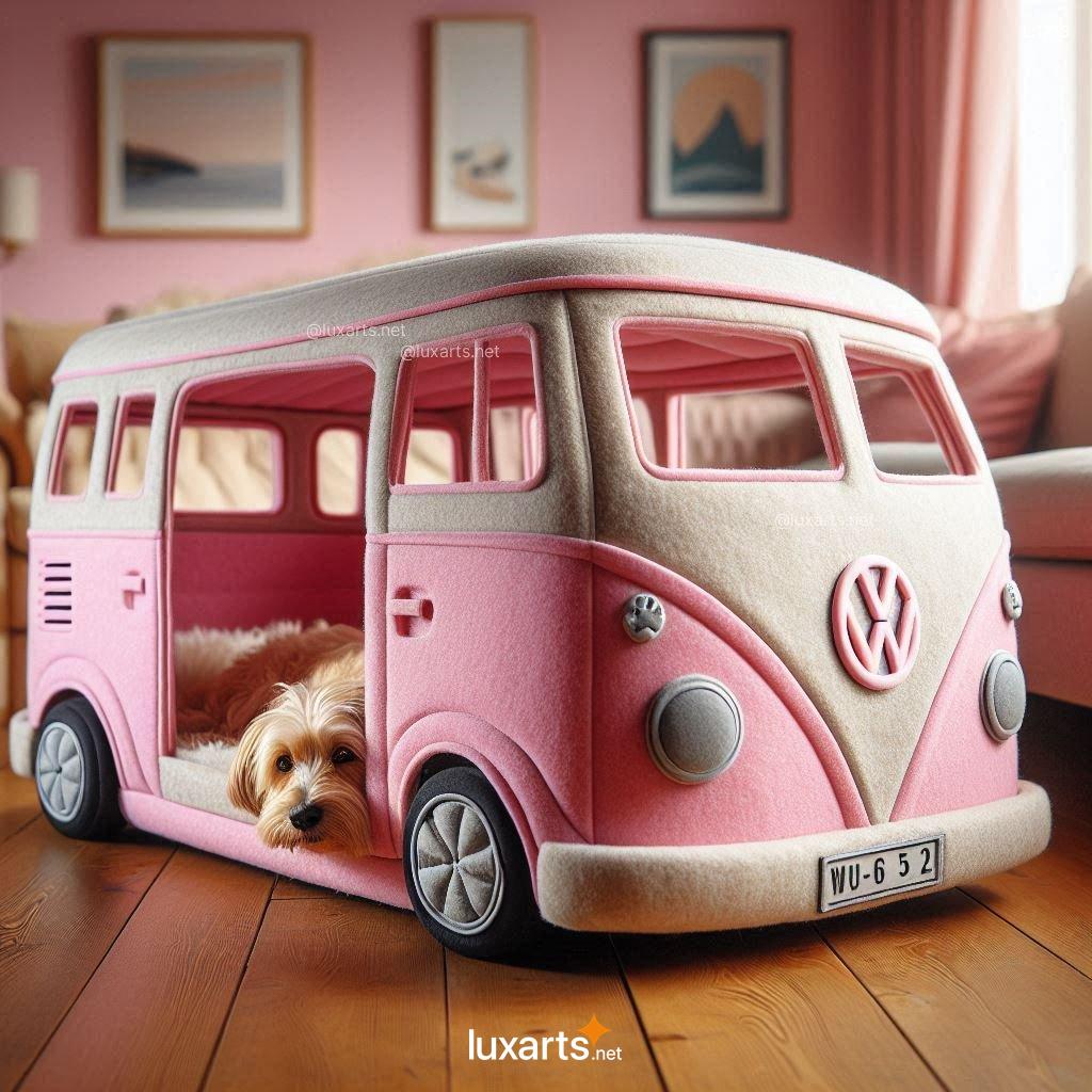 VW Bus Shaped Dog Bed: A Retro Ride for Your Furry Friend vw bus shaped dog bed 1