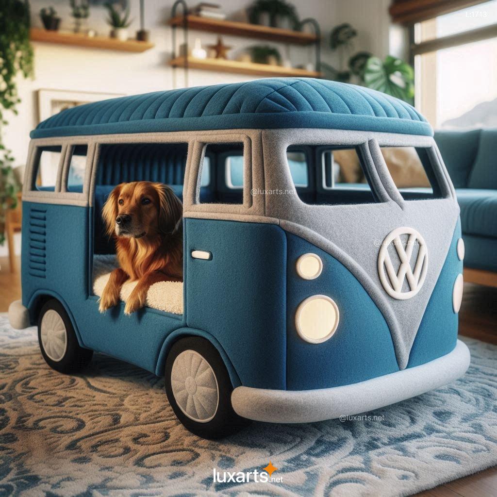 VW Bus Shaped Dog Bed: A Retro Ride for Your Furry Friend vw bus shaped dog bed 2