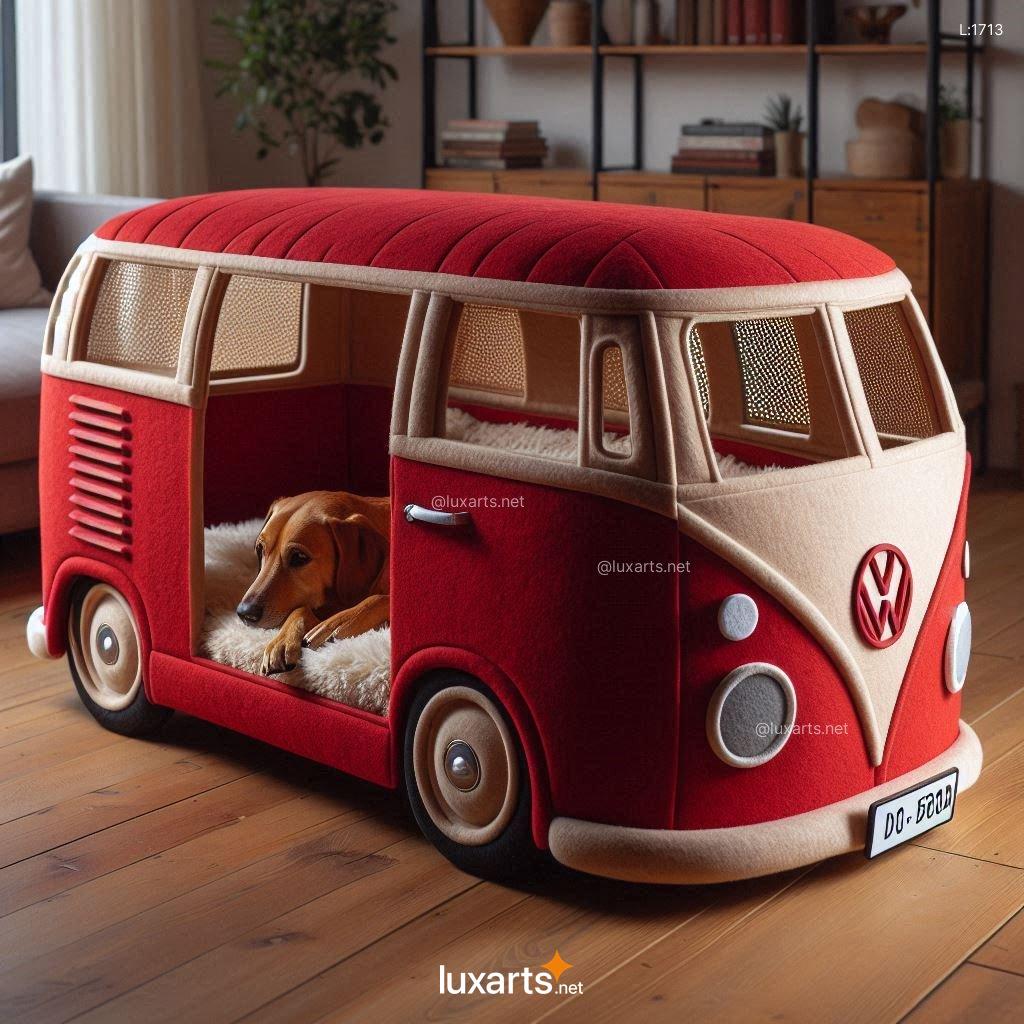 VW Bus Shaped Dog Bed: A Retro Ride for Your Furry Friend vw bus shaped dog bed 3