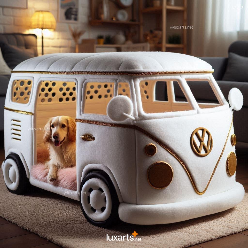 VW Bus Shaped Dog Bed: A Retro Ride for Your Furry Friend vw bus shaped dog bed 4