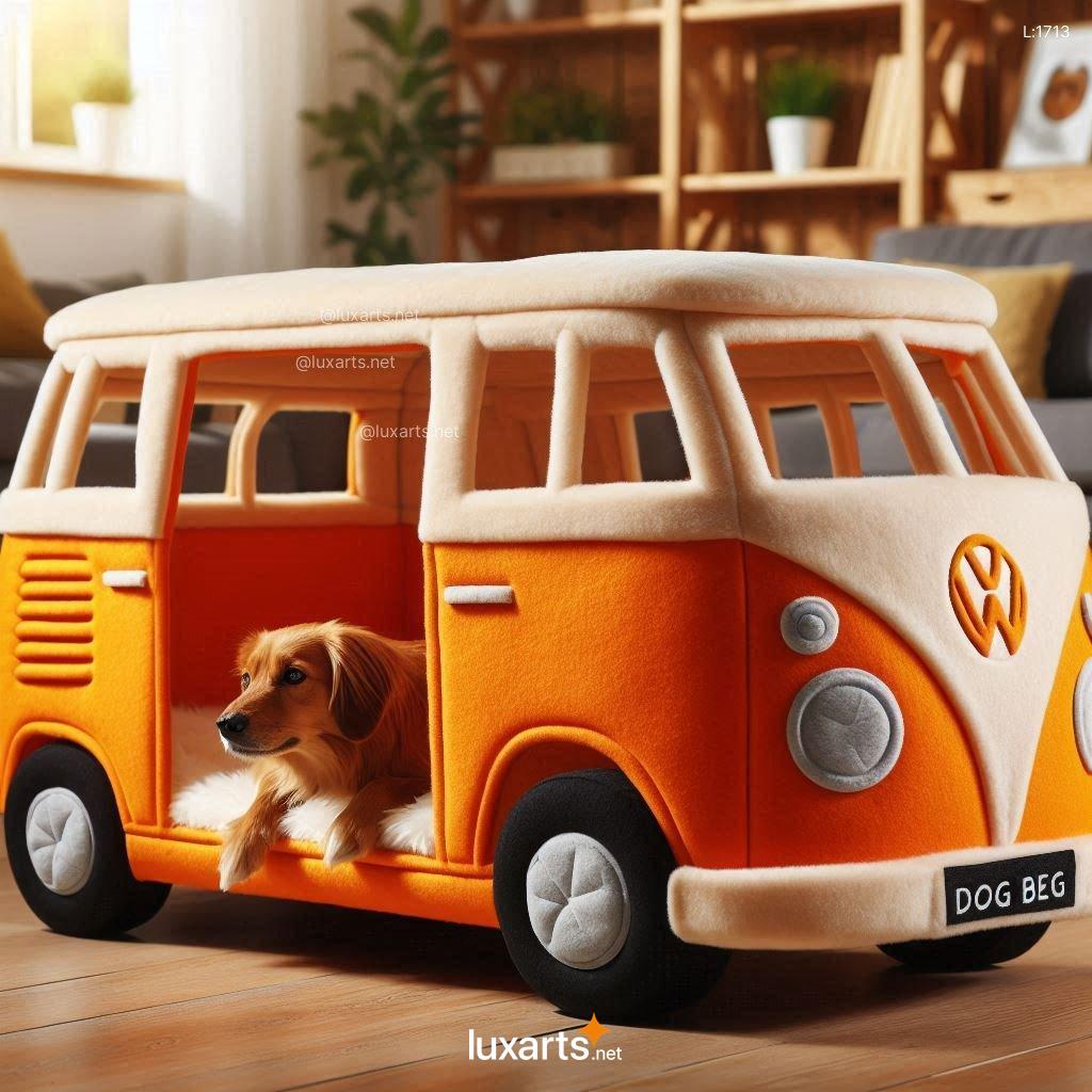 VW Bus Shaped Dog Bed: A Retro Ride for Your Furry Friend vw bus shaped dog bed 5