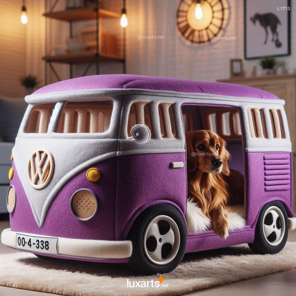 VW Bus Shaped Dog Bed: A Retro Ride for Your Furry Friend vw bus shaped dog bed 6