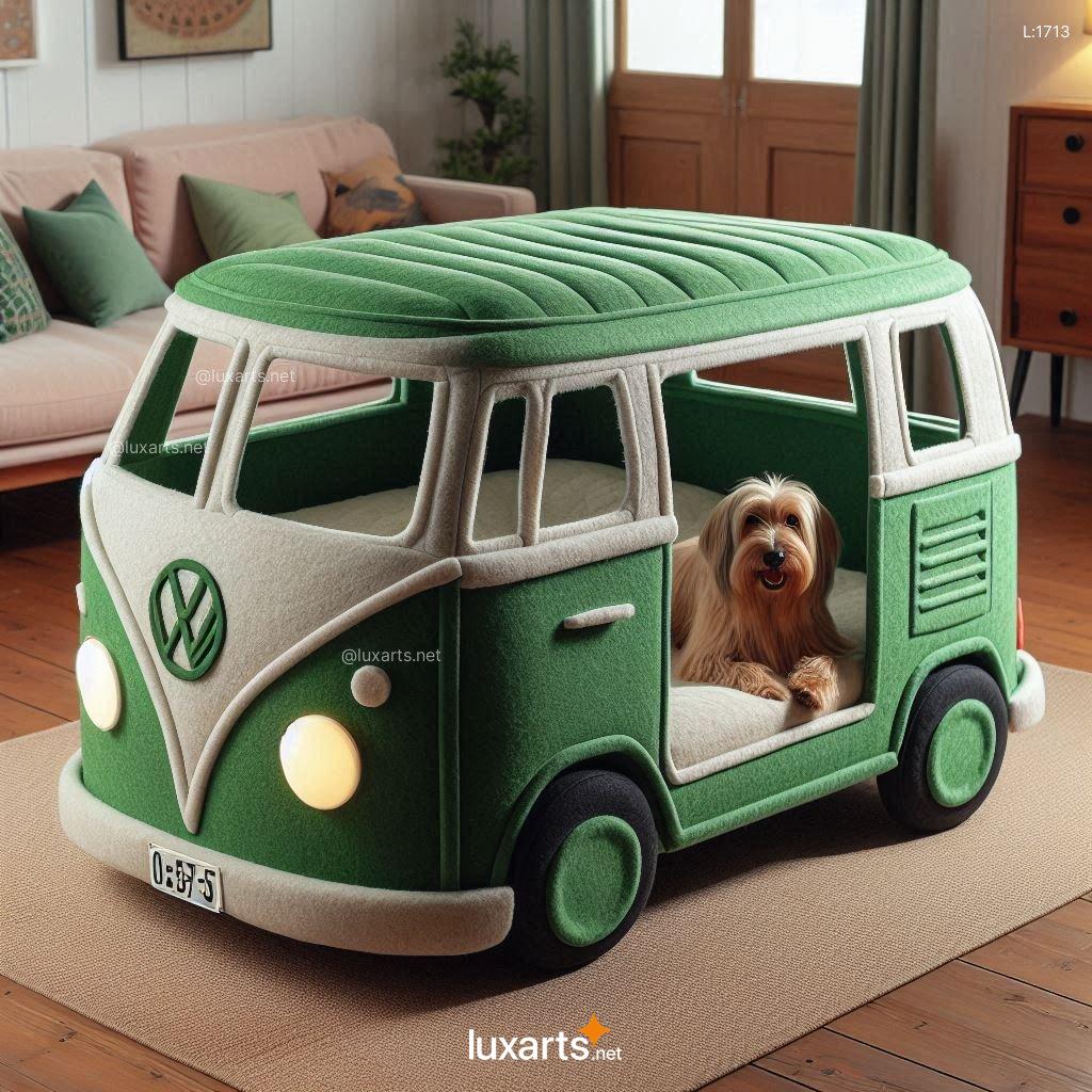 VW Bus Shaped Dog Bed: A Retro Ride for Your Furry Friend vw bus shaped dog bed 7