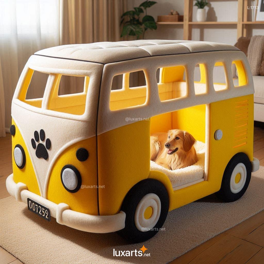 VW Bus Shaped Dog Bed: A Retro Ride for Your Furry Friend vw bus shaped dog bed 8