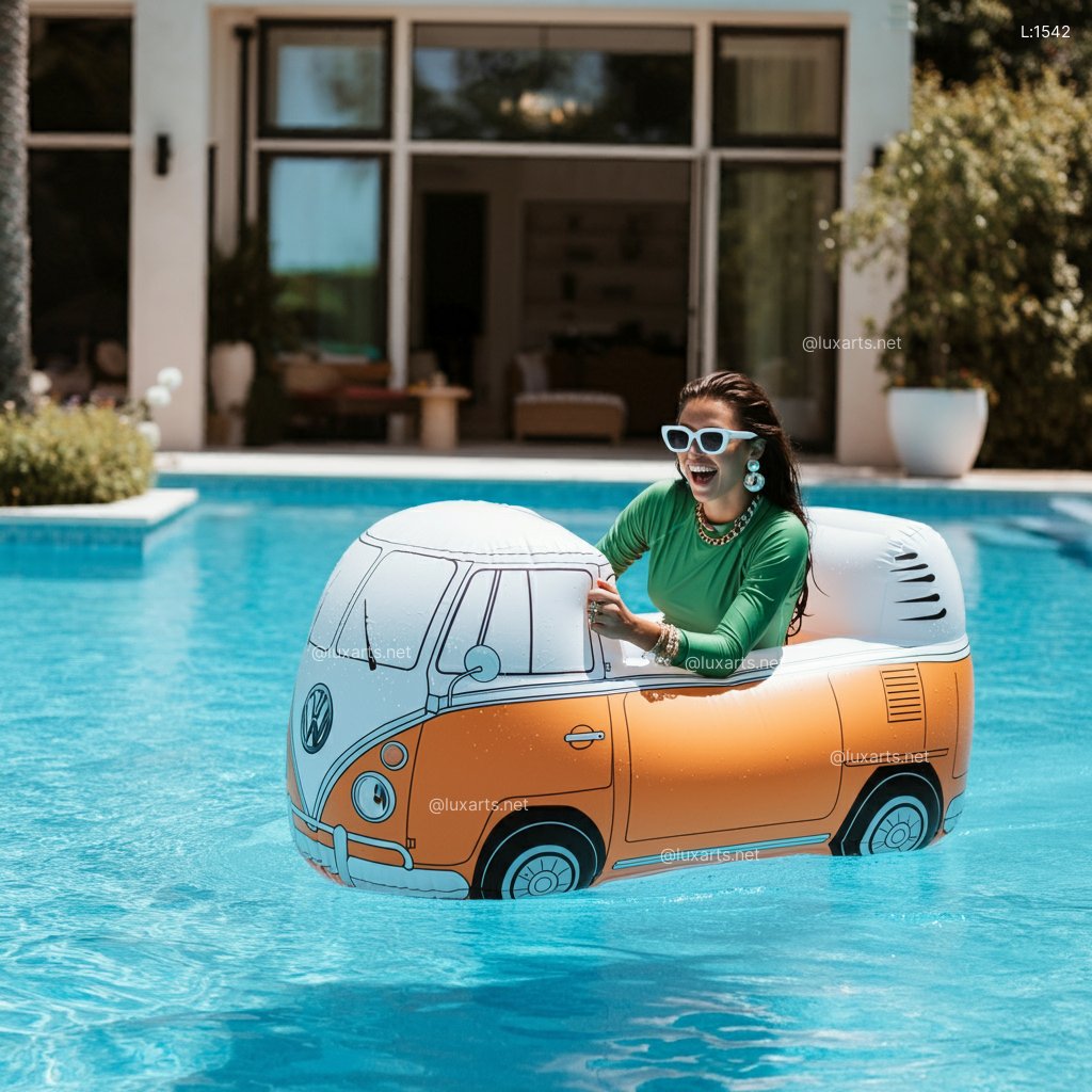 VW Bus Shaped Inflatable Float: The Perfect Pool Float for Summer Fun vw bus shaped inflatable float 12