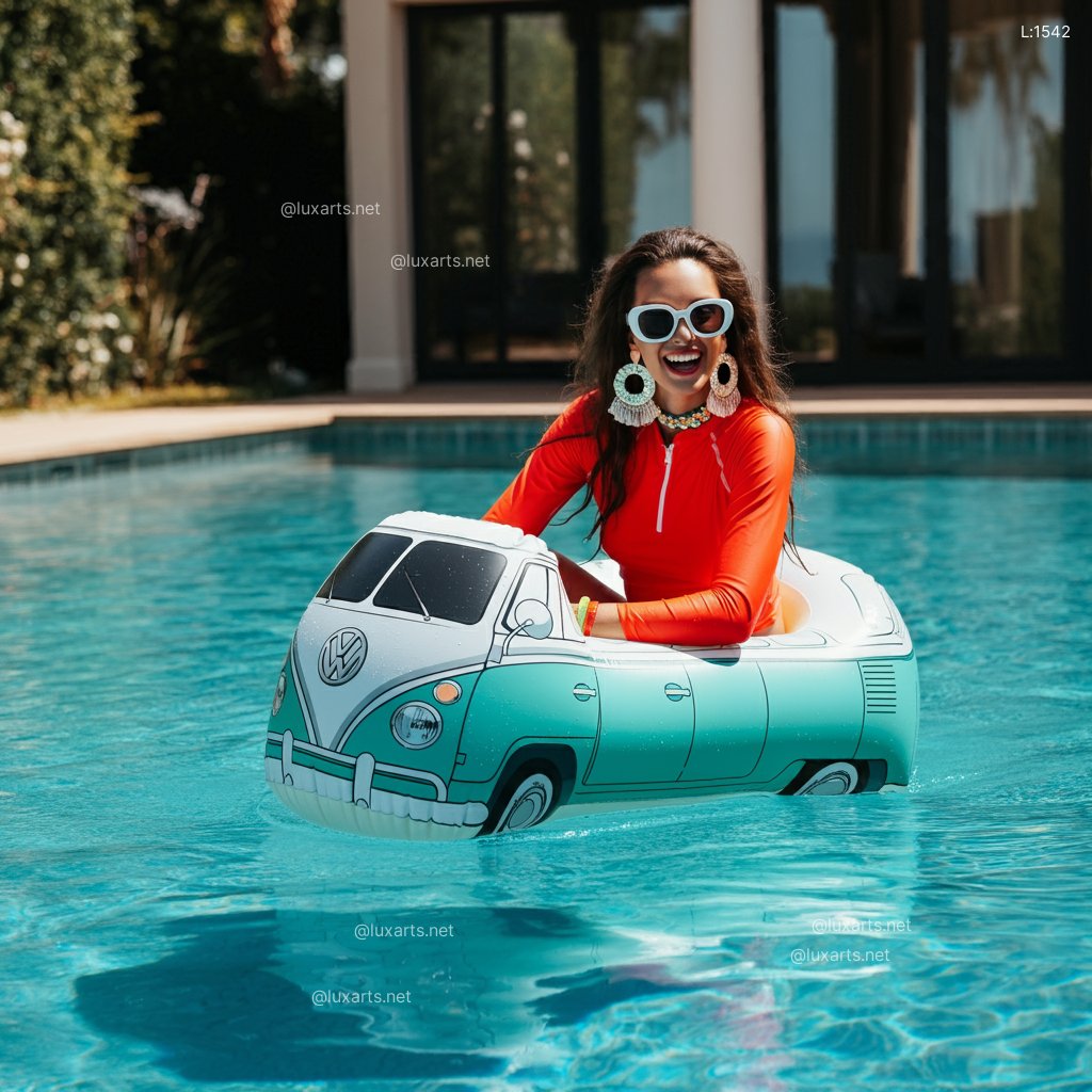 VW Bus Shaped Inflatable Float: The Perfect Pool Float for Summer Fun vw bus shaped inflatable float 15