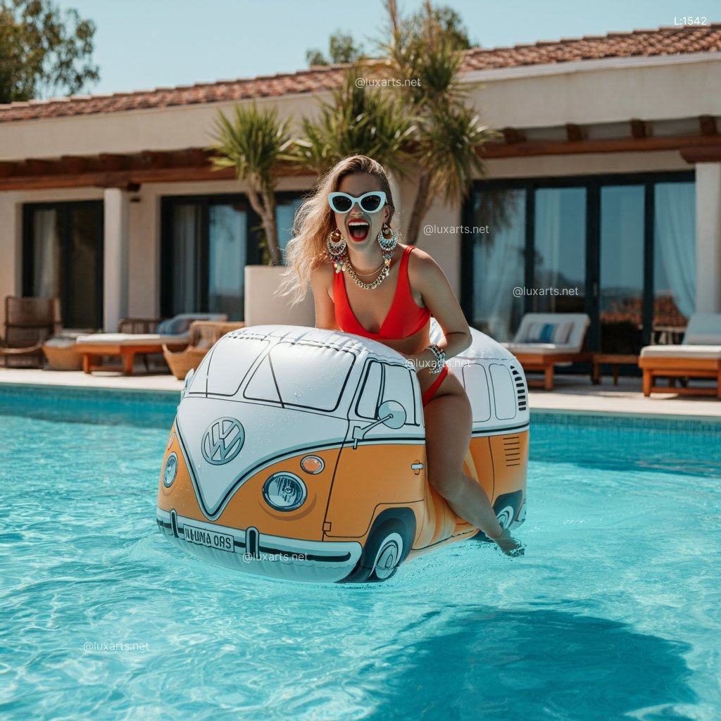 VW Bus Shaped Inflatable Float: The Perfect Pool Float for Summer Fun vw bus shaped inflatable float 7