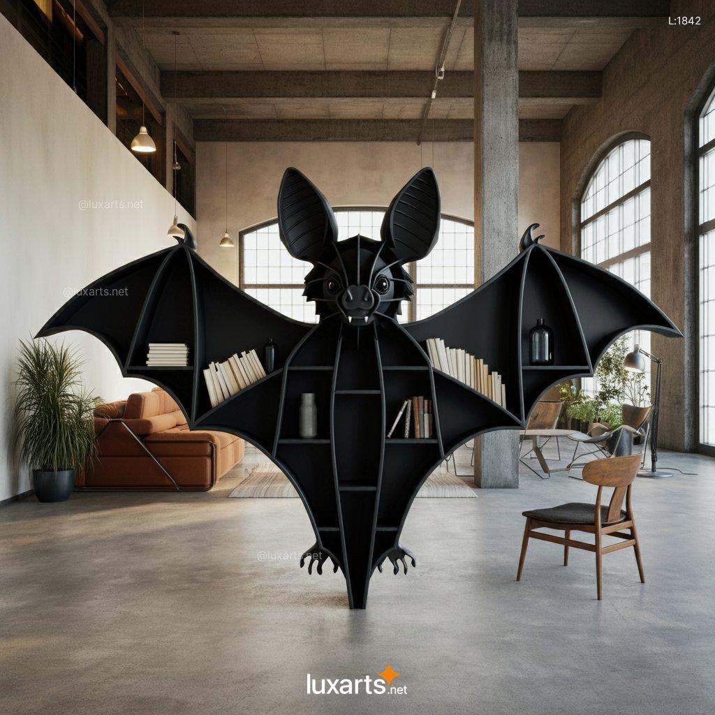 Bat Shaped Bookshelf: Handmade, Custom-Made Bat-Inspired Bookshelf bat shaped bookshelf 10