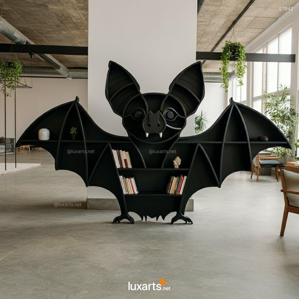 Bat Shaped Bookshelf: Handmade, Custom-Made Bat-Inspired Bookshelf bat shaped bookshelf 11