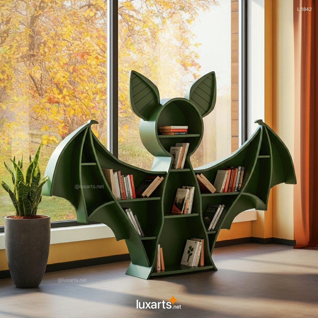 Bat Shaped Bookshelf: Handmade, Custom-Made Bat-Inspired Bookshelf bat shaped bookshelf 12