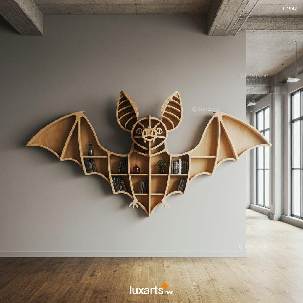 Bat Shaped Bookshelf: Handmade, Custom-Made Bat-Inspired Bookshelf bat shaped bookshelf 3