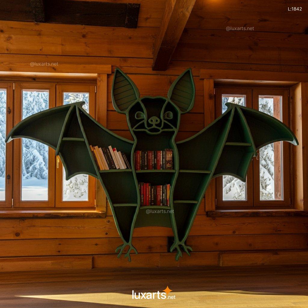 Bat Shaped Bookshelf: Handmade, Custom-Made Bat-Inspired Bookshelf bat shaped bookshelf 7