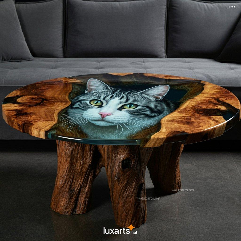 3D Cat Epoxy Coffee Table: Unique & Creative Handmade Coffee Table cat epoxy coffee table 11