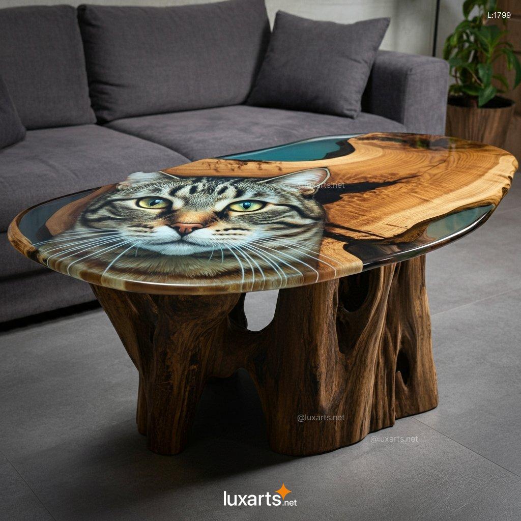 3D Cat Epoxy Coffee Table: Unique & Creative Handmade Coffee Table cat epoxy coffee table 7