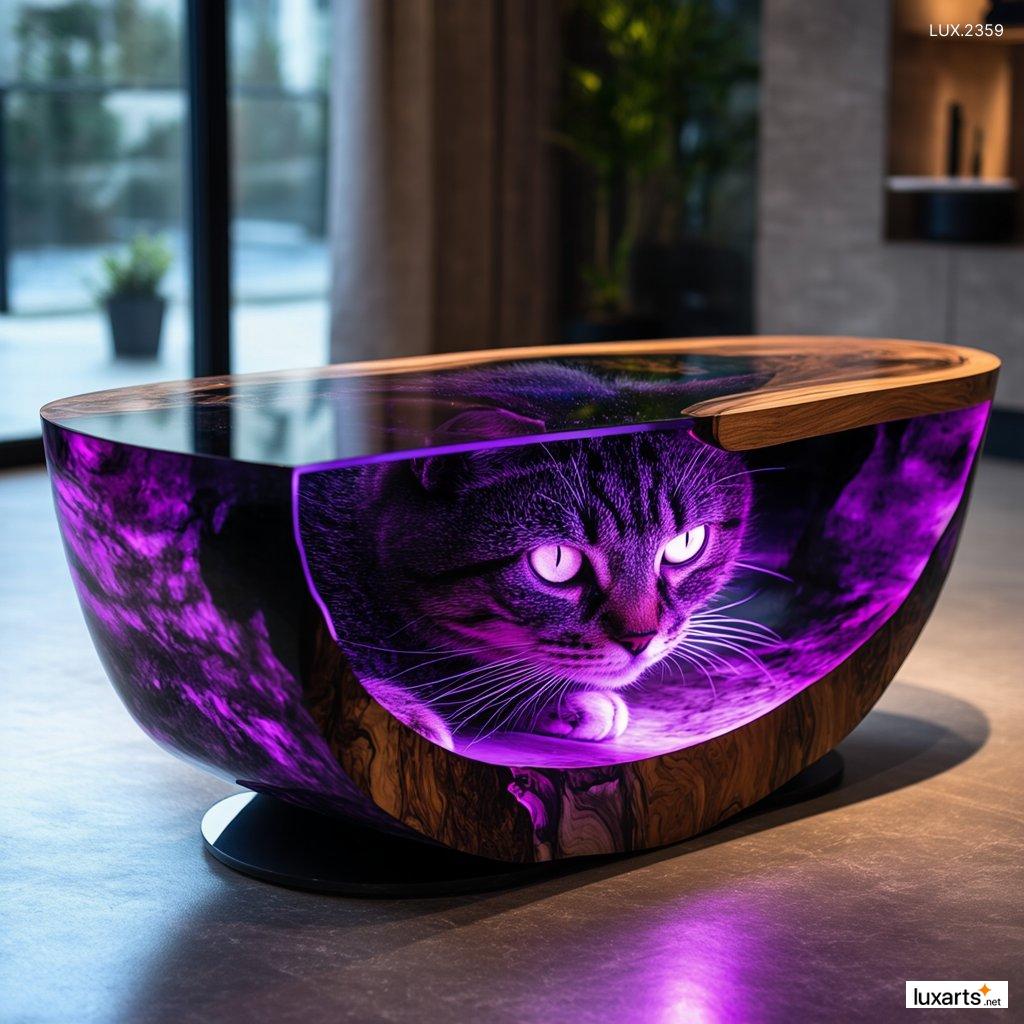 LUX.2359	Cat Epoxy Coffee Tables Designs: Playful and Elegant Furniture for Cat Lovers cat epoxy coffee tables designs 2