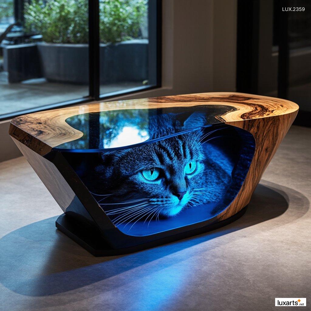 LUX.2359	Cat Epoxy Coffee Tables Designs: Playful and Elegant Furniture for Cat Lovers cat epoxy coffee tables designs 5