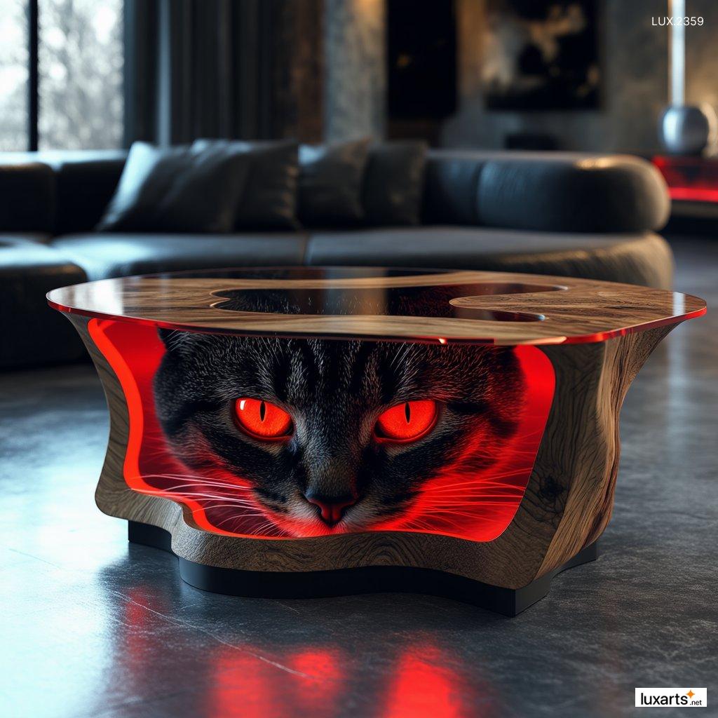 LUX.2359	Cat Epoxy Coffee Tables Designs: Playful and Elegant Furniture for Cat Lovers cat epoxy coffee tables designs 7