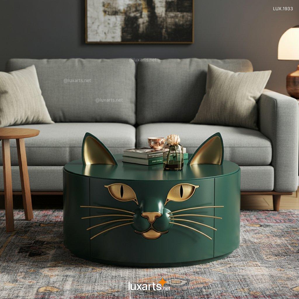 Cat Face Shaped Coffee Table | A Creative, Feline-Inspired Centerpiece cat face shaped coffee table 10