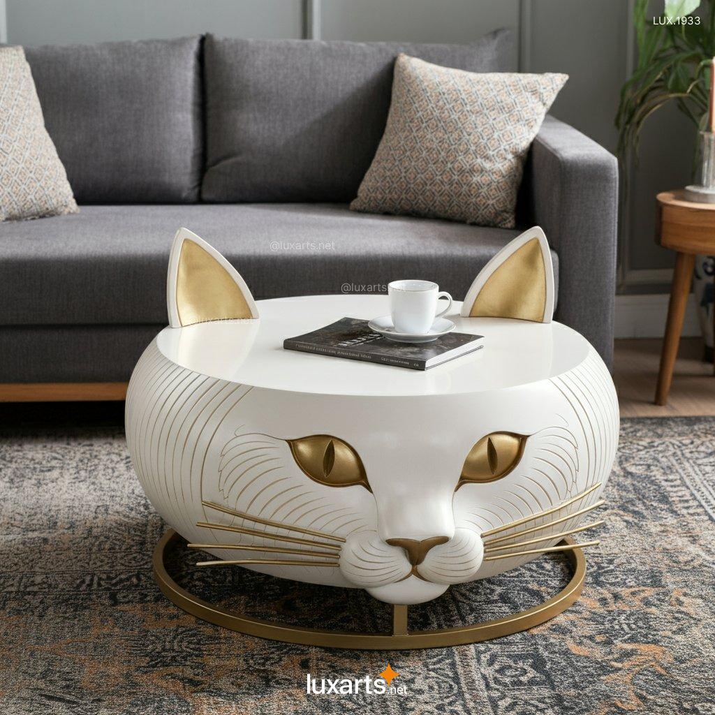 Cat Face Shaped Coffee Table | A Creative, Feline-Inspired Centerpiece cat face shaped coffee table 2