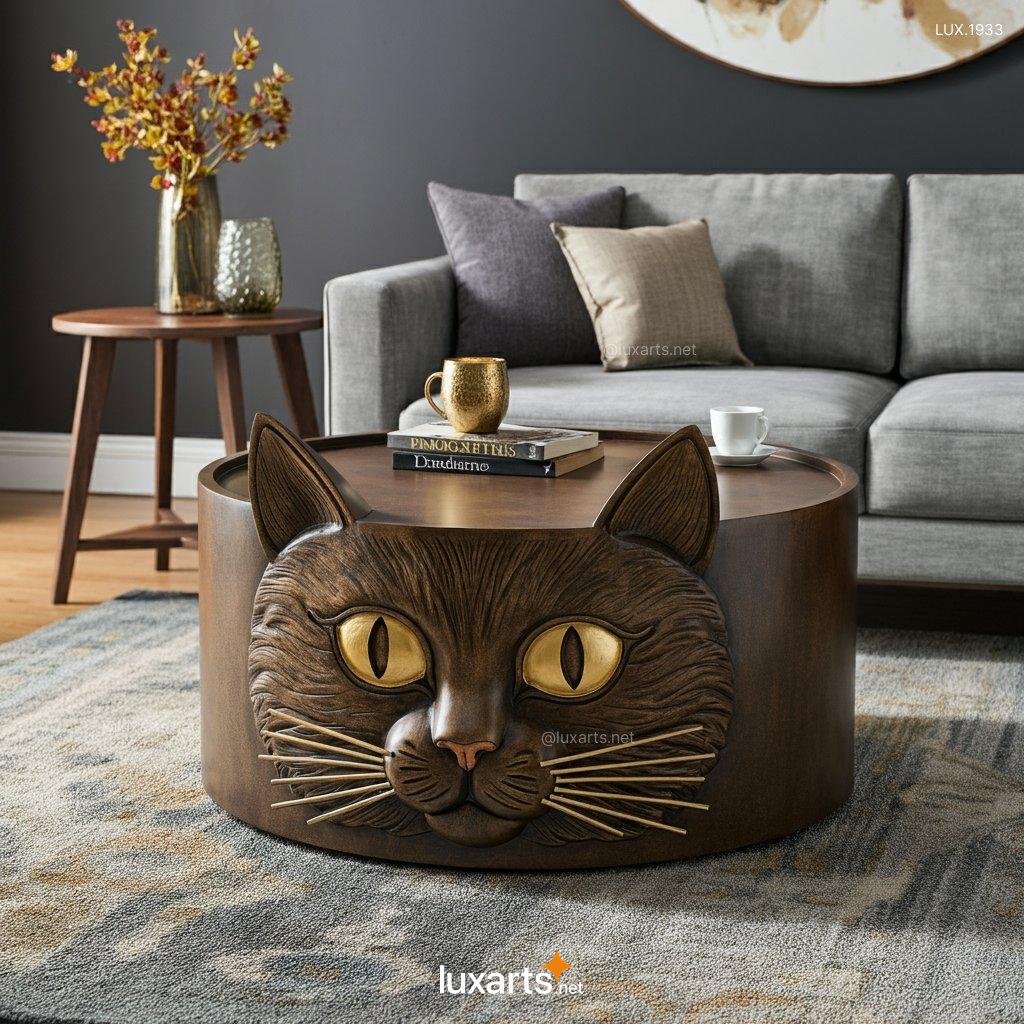 Cat Face Shaped Coffee Table | A Creative, Feline-Inspired Centerpiece cat face shaped coffee table 3