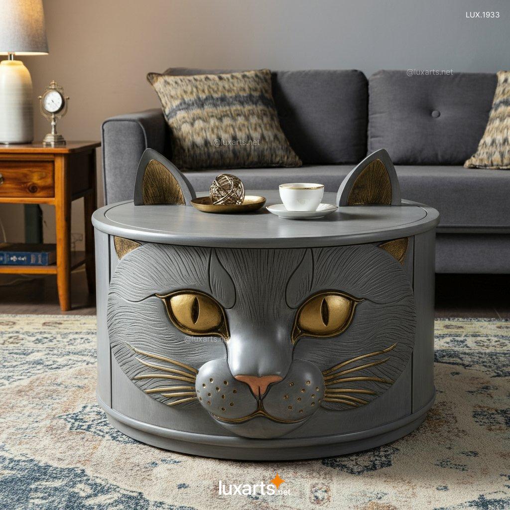 Cat Face Shaped Coffee Table | A Creative, Feline-Inspired Centerpiece cat face shaped coffee table 4