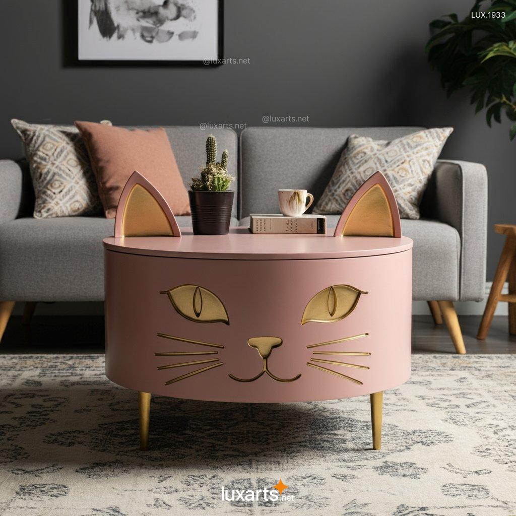 Cat Face Shaped Coffee Table | A Creative, Feline-Inspired Centerpiece cat face shaped coffee table 6