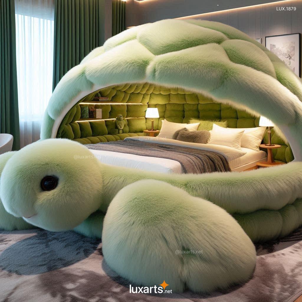 LUX.1879 Cozy Turtle Shaped Fur Bed for Kids | Soft, Creative Children's Bed cozy turtle shaped fur bed for children 19