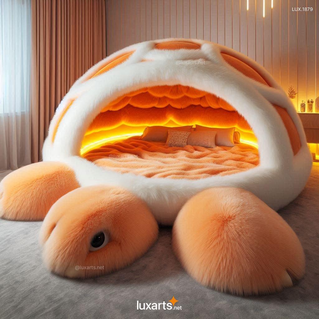 LUX.1879 Cozy Turtle Shaped Fur Bed for Kids | Soft, Creative Children's Bed cozy turtle shaped fur bed for children 29