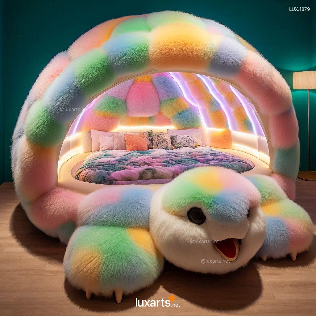 LUX.1879 Cozy Turtle Shaped Fur Bed for Kids | Soft, Creative Children's Bed cozy turtle shaped fur bed for children 31