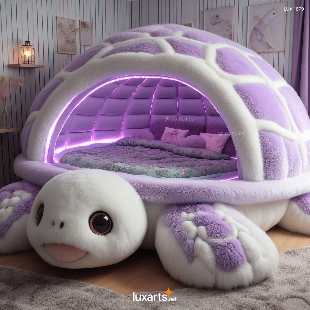 LUX.1879 Cozy Turtle Shaped Fur Bed for Kids | Soft, Creative Children's Bed cozy turtle shaped fur bed for children 49