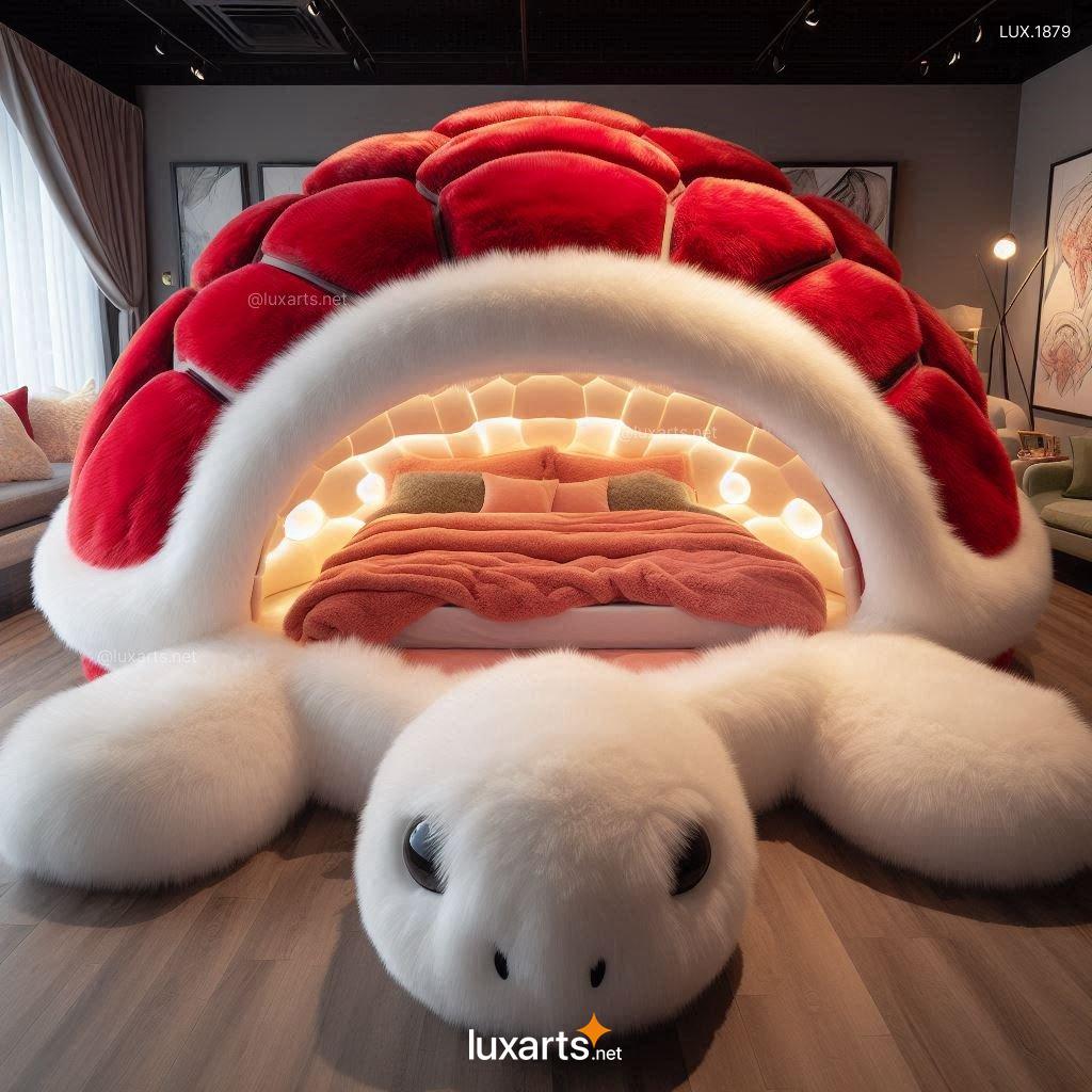 LUX.1879 Cozy Turtle Shaped Fur Bed for Kids | Soft, Creative Children's Bed cozy turtle shaped fur bed for children 5