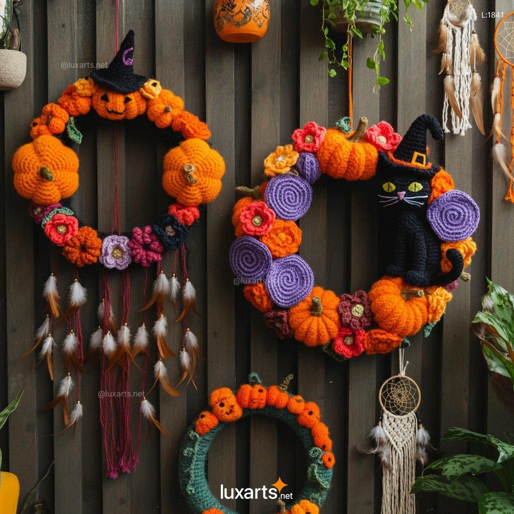 Crochet Halloween Wreath: DIY Spooky Door Decorations for a Hauntingly Fun Halloween crochet halloween wreath 2