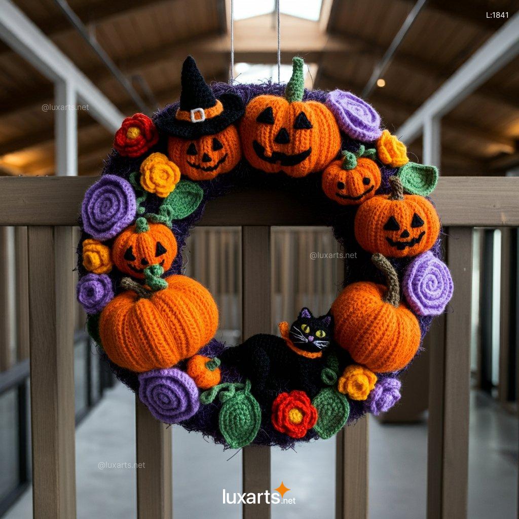 Crochet Halloween Wreath: DIY Spooky Door Decorations for a Hauntingly Fun Halloween crochet halloween wreath 6