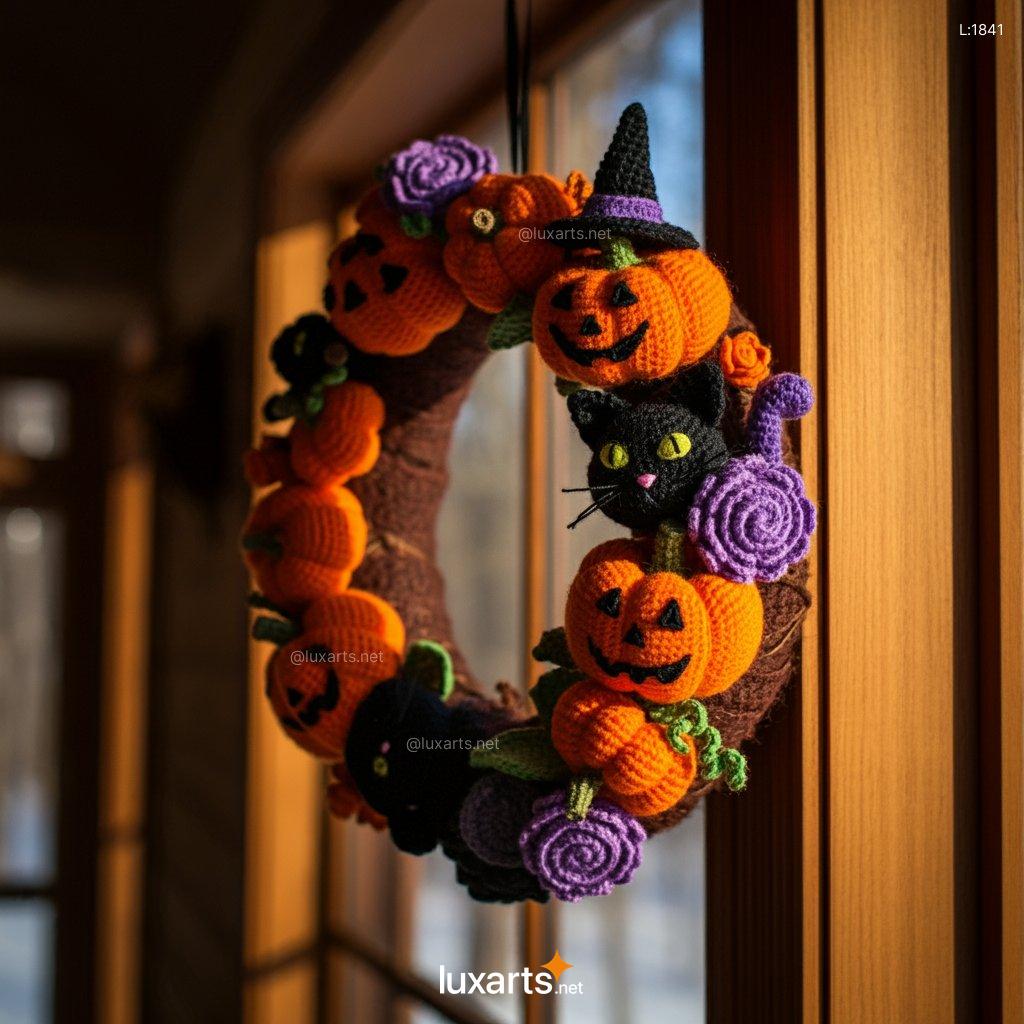 Crochet Halloween Wreath: DIY Spooky Door Decorations for a Hauntingly Fun Halloween crochet halloween wreath 8