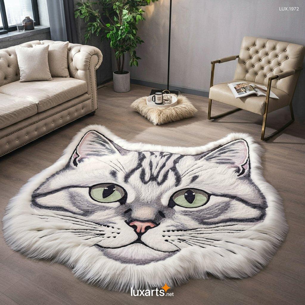 LUX.1972 Giant Furry Cat Shaped Rug: Add a Purr-fect Touch to Your Home giant cat shaped rug 12