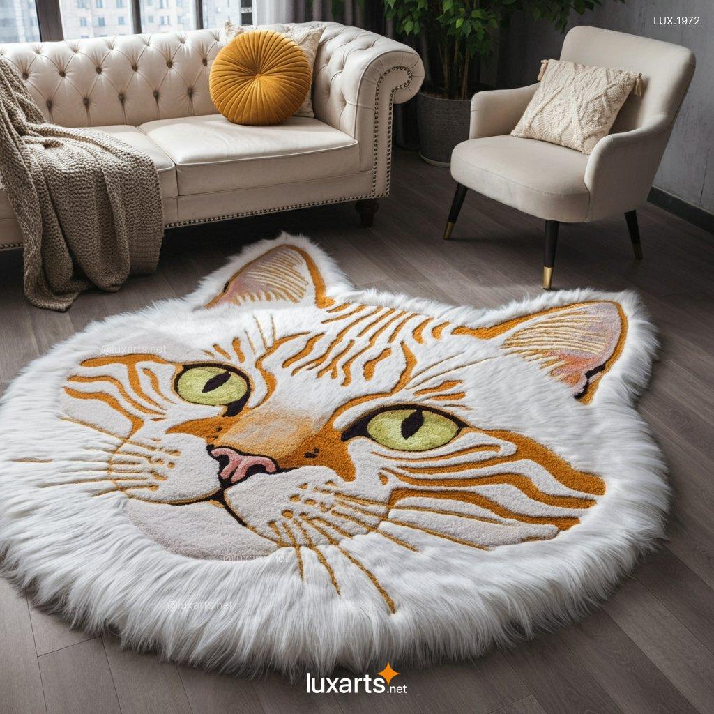 LUX.1972 Giant Furry Cat Shaped Rug: Add a Purr-fect Touch to Your Home giant cat shaped rug 2