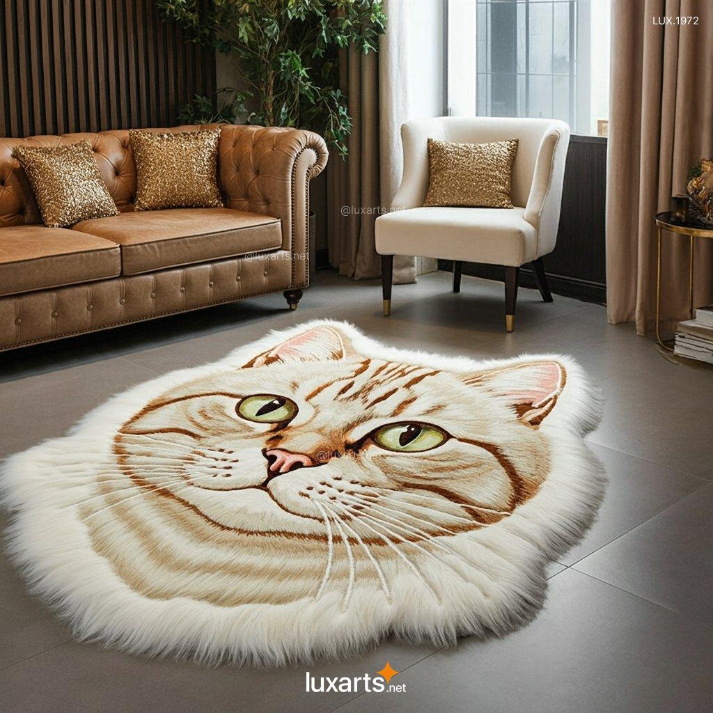 LUX.1972 Giant Furry Cat Shaped Rug: Add a Purr-fect Touch to Your Home giant cat shaped rug 3