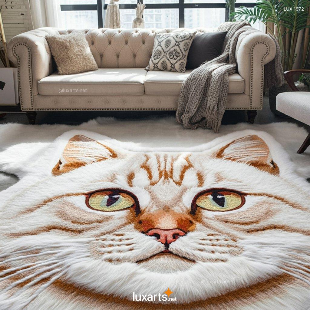 LUX.1972 Giant Furry Cat Shaped Rug: Add a Purr-fect Touch to Your Home giant cat shaped rug 4