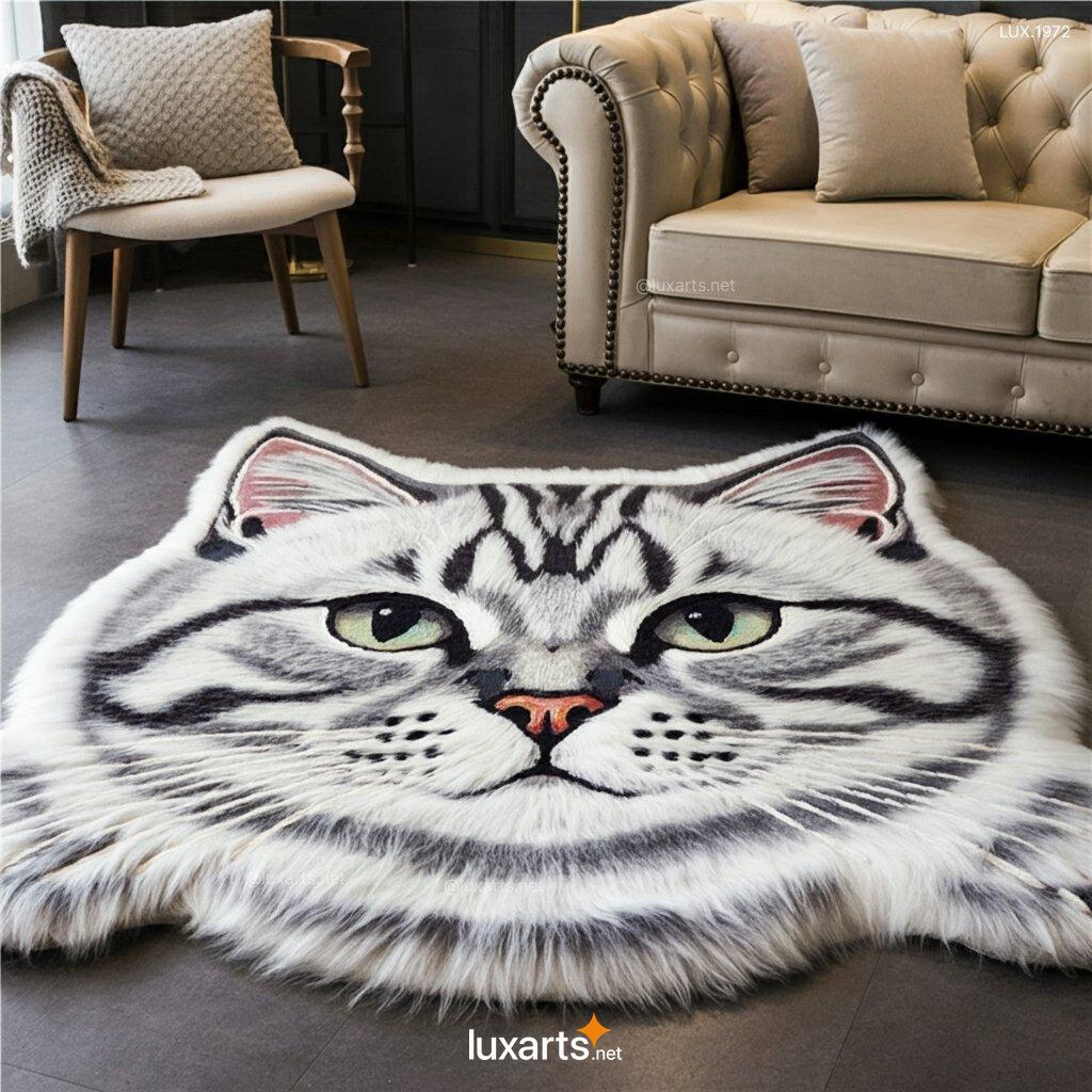 LUX.1972 Giant Furry Cat Shaped Rug: Add a Purr-fect Touch to Your Home giant cat shaped rug 5