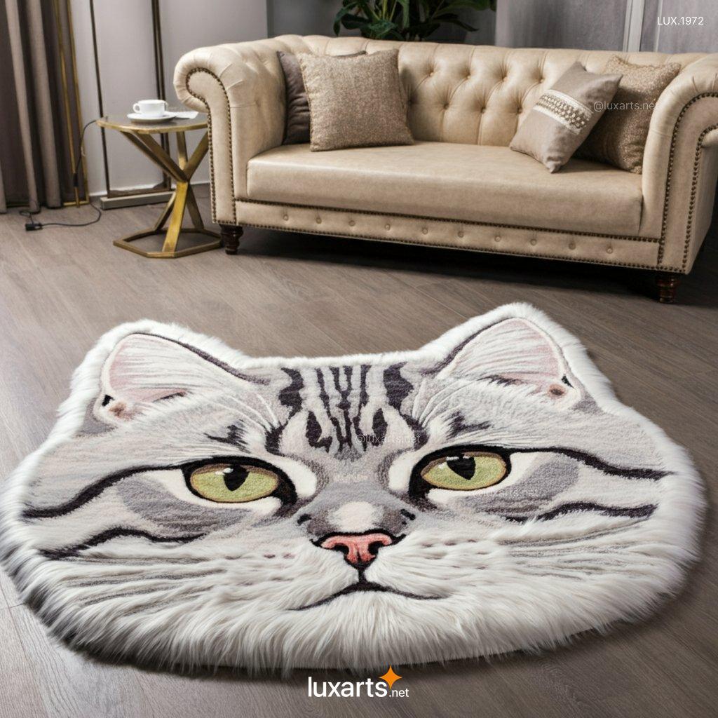 LUX.1972 Giant Furry Cat Shaped Rug: Add a Purr-fect Touch to Your Home giant cat shaped rug 6