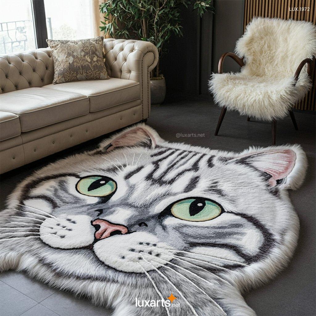 LUX.1972 Giant Furry Cat Shaped Rug: Add a Purr-fect Touch to Your Home giant cat shaped rug 7