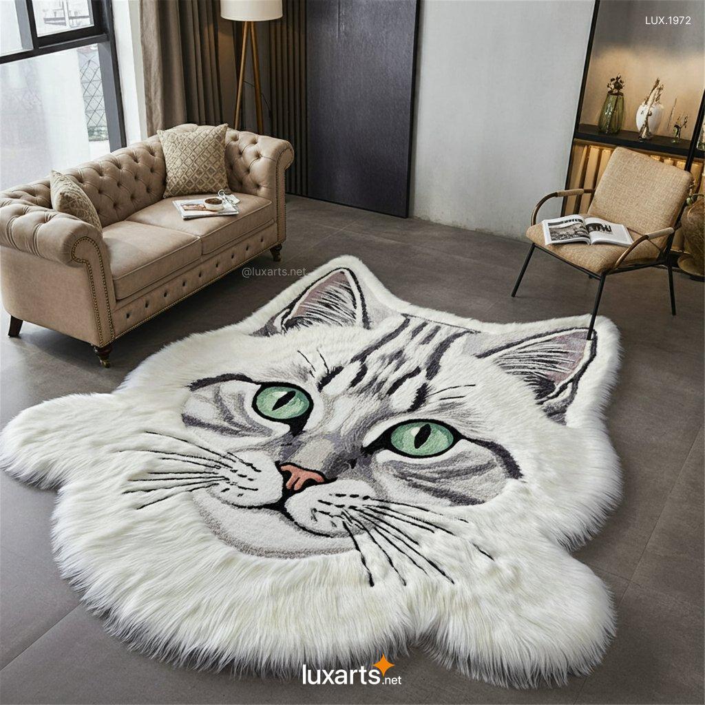 LUX.1972 Giant Furry Cat Shaped Rug: Add a Purr-fect Touch to Your Home giant cat shaped rug 9