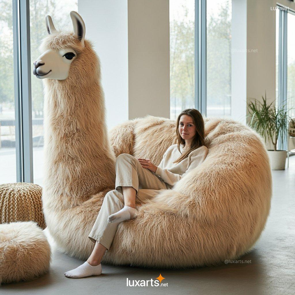 LUX.1981 Giant Llama Lounger: Plush, Oversized Lounging for Adults & Kids - Unique Design giant llama lounger 1