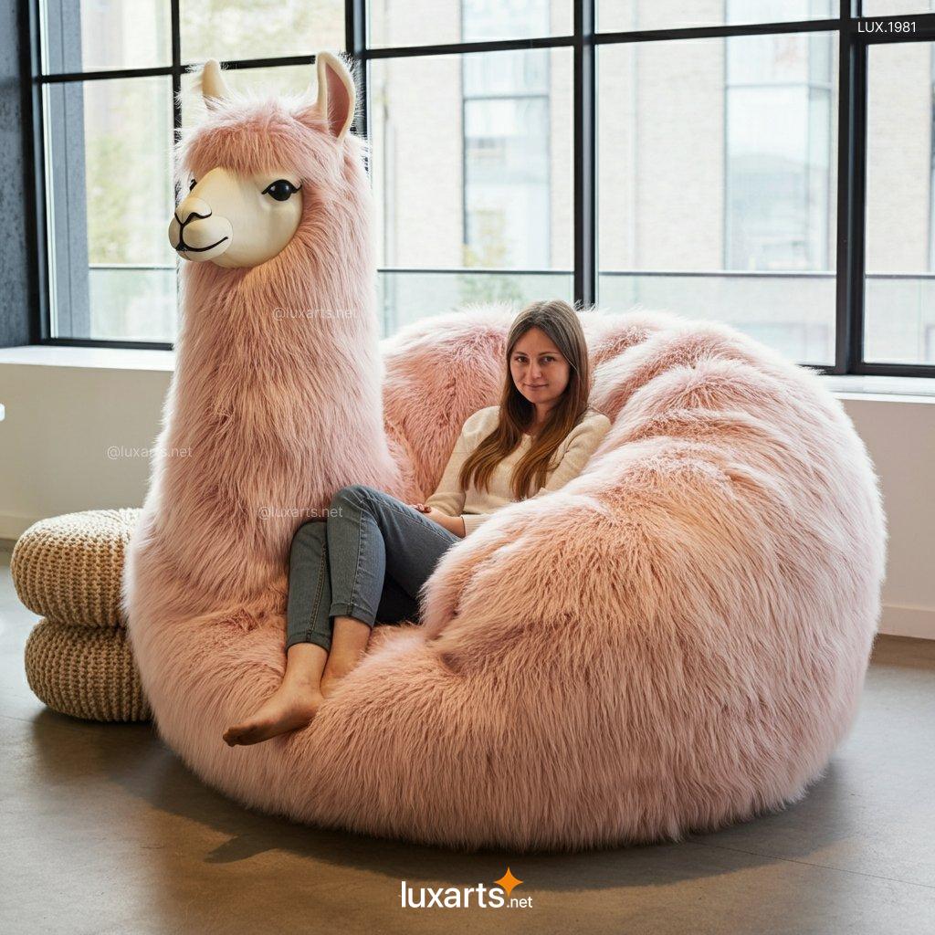 LUX.1981 Giant Llama Lounger: Plush, Oversized Lounging for Adults & Kids - Unique Design giant llama lounger 3