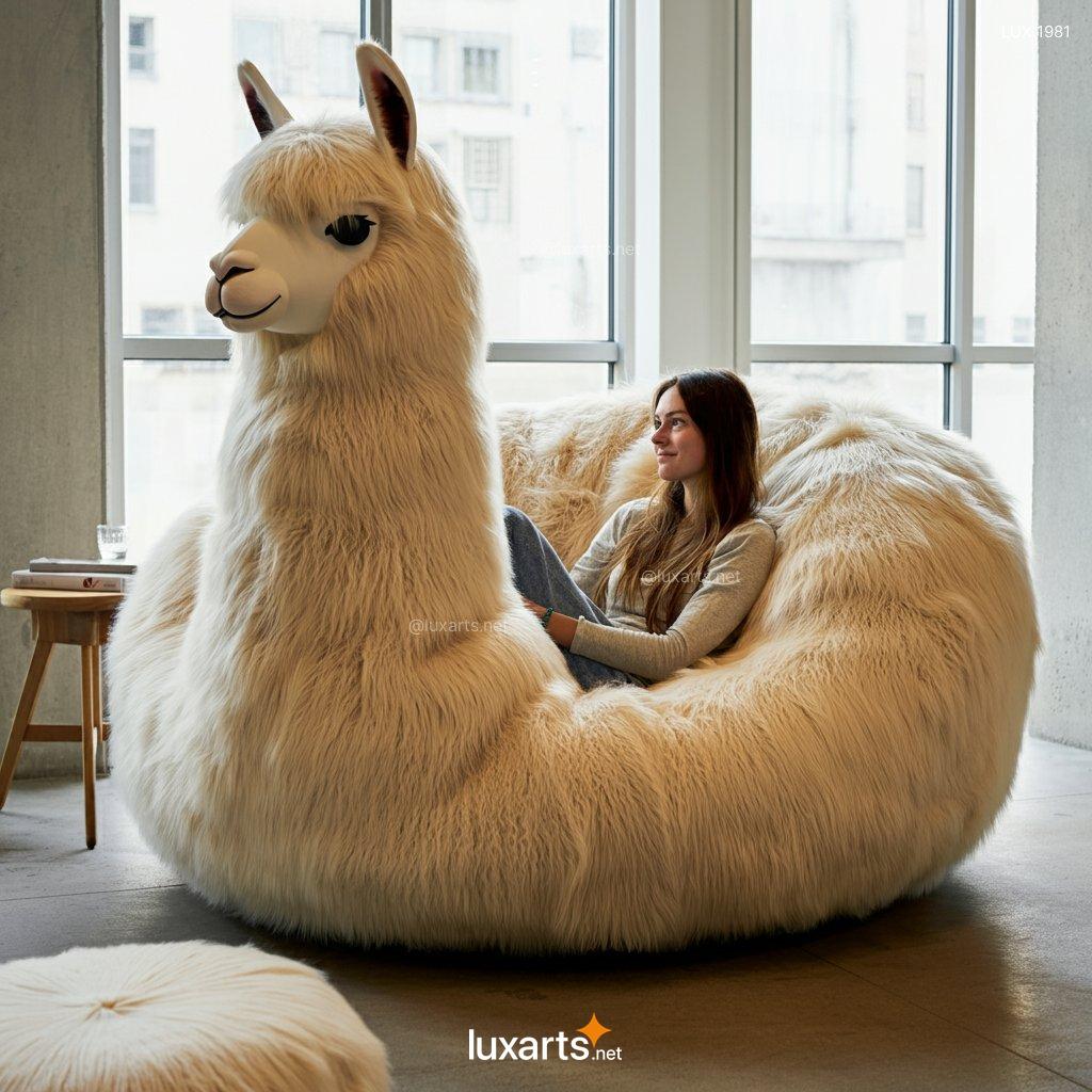 LUX.1981 Giant Llama Lounger: Plush, Oversized Lounging for Adults & Kids - Unique Design giant llama lounger 5