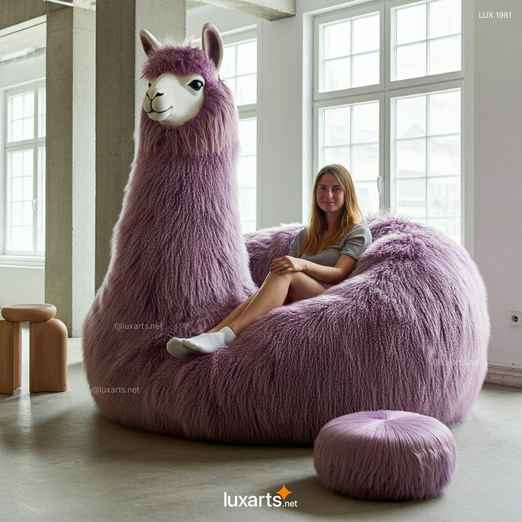 LUX.1981 Giant Llama Lounger: Plush, Oversized Lounging for Adults & Kids - Unique Design giant llama lounger 6