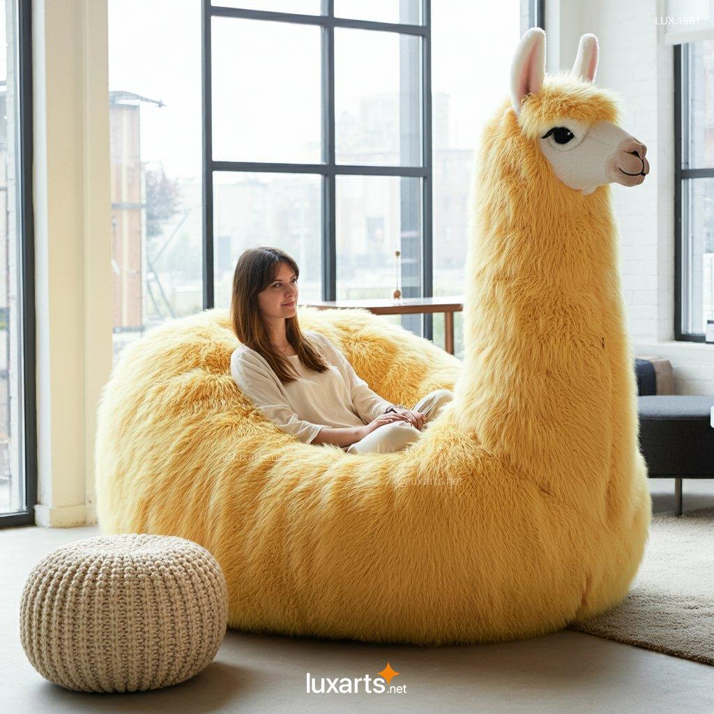 LUX.1981 Giant Llama Lounger: Plush, Oversized Lounging for Adults & Kids - Unique Design giant llama lounger 9